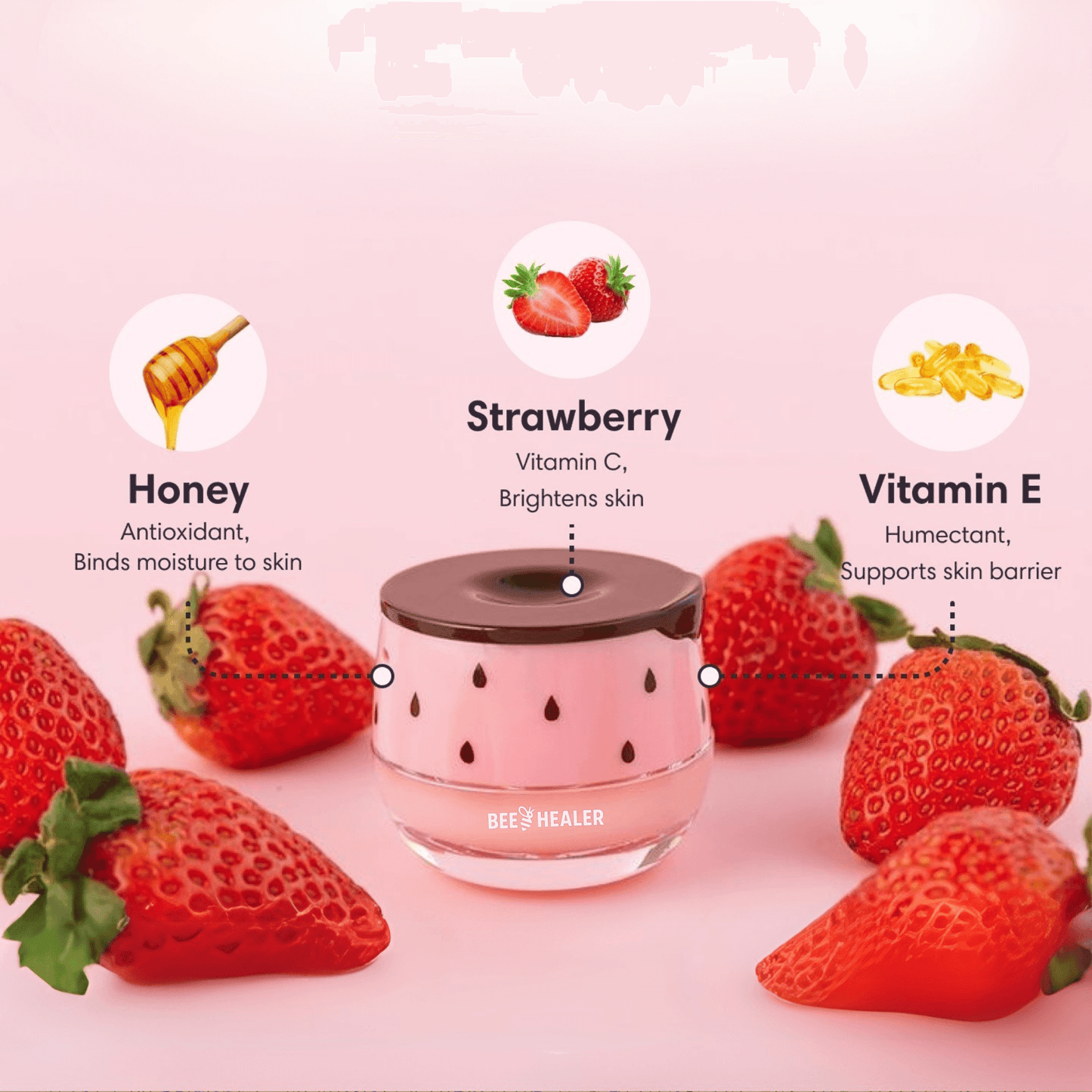 Strawberry Lip Balm - BeeHealer